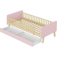 Cama infantil con 2 cajones, cama individual de madera maciza con somier (90 x 190 cm (blanco) - details 16