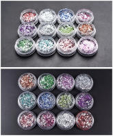 KADS-Polvo de brillo plateado de alto brillo para decoración de uñas, juego de 12 colores - details 7