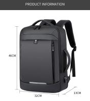 Mochila para ordenador portátil expandible para hombre, bolsa impermeable negra para Notebook, 16 pulgadas, 17 pulgadas, mochila de trabajo multifunción para negocios - details 3