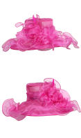 Sombrero de Derby de Verano para Mujeres con Trapo Elegante y Velo Floral para Bodas y Fiestas en Iglesia y Té Material de Poliéster y Nylon Estilo Fedora - details 7