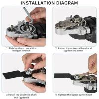 Accesorio para amoladora angular M10/M14, herramientas oscilantes de pulido, conversión de cabezales universales para carpintería, rosca M10/M14 - details 8
