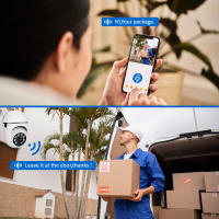 Cámara de vigilancia KEPEAK 5G con Wifi 2MP, CCTV, PTZ, IP, seguimiento humano inteligente, visión nocturna, impermeable para exteriores Aplicación, smartphone, cableado eléctrico - details 6