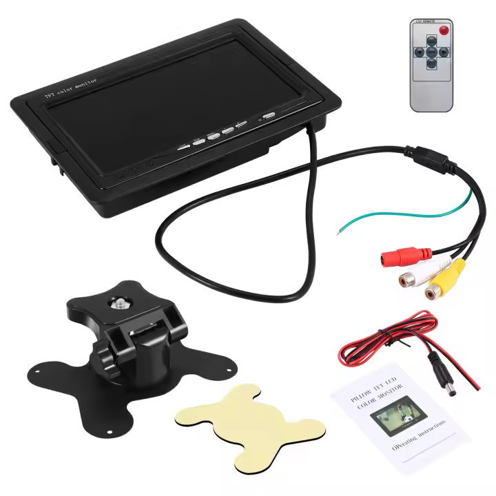 Mini TV Monitor HD de 7 pulgadas 800X480 Pantallas LCD portátiles para automóvil en DVD/CMMB Dos entradas para automóviles de pasajeros y camiones - 1