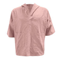 Pantalones de vacaciones casuales de manga corta de lino de algodón sueltos para hombres - details 2