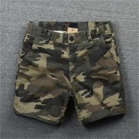 Moda de Verano para Hombres Pantalones Cortos Casuales de Algodón Fresco Estampado Camuflaje - details 1