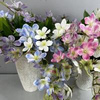 Jasmine artificiales verticales de 80cm, elegante y hermosa flor de jazmín de simulación, flor falsa de seda hecha a mano impresa en 3D - details 14