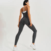 BUNO-Conjunto de ropa deportiva de Yoga para mujer, pelucas de Fitness, mono deportivo con correa de una pieza, monos de entrenamiento sin mangas, chándal, ropa de gimnasio - details 9
