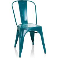 Comfort Metal Azul Petróleo, bistró apilable, Estilo Industrial - details 0