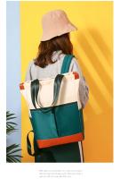 Mochila impermeable para ordenador portátil, de gran capacidad bolso de hombro, bolso de viaje portátil para mujer, Color de contraste - details 8