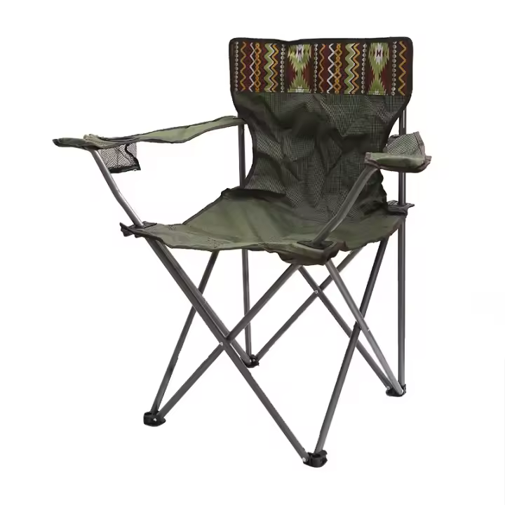 Silla plegable informal para exteriores, silla publicitaria con esqueleto de Metal de tela Oxford, cómoda silla de pesca plegable portátil - 1