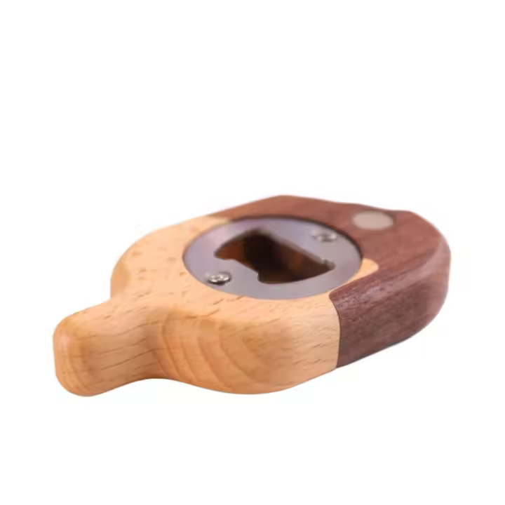 Abrebotellas de cerveza con forma de helado, abridor de tapa de Soda de madera creativo, pegatina de refrigerador multifuncional w - 1