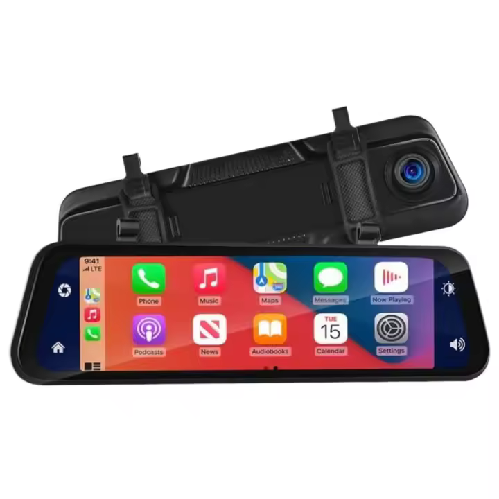 Cámara de Coche con Cámara Trasera con Carplay Android Auto, - 1