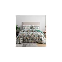 Juego Funda Nórdica Cama 135/150 con Patrón de Hojas Tropicales, Funda Edredón 220x240 cm Microfibra Suave Transpirable y 2 x Fundas de Almohada de 65x65 cm, Fundas Nórdicas Beige - details 12