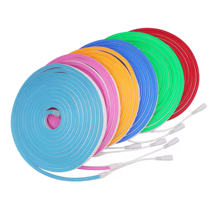Tira de Luz LED Neón 8x16mm 12V 120Leds/m Cinta Flex de Silicona Tubo Barra IP67 Impermeable para Bricolaje Señal Roja Verde Azul Blanca XUNATA - 1