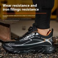 Zapatos de seguridad ligeros de punta de acero Antideslizantes, antipinchazos, antigolpes, con broche giratorio Zapatos de trabajo para hombres - details 5