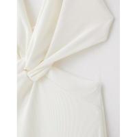 Vestido playero elegante con cuello halter en V profundo para mujer, estilo personalizado, nuevo. - details 6