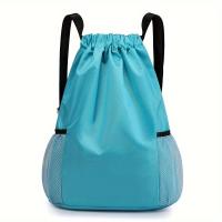 Mochila deportiva MARKROYAL con cordón - Ligera, plegable, Oxford, con correas de hombro ajustables, gran capacidad y bolsillos laterales de malla para viajes, gimnasio, baloncesto y desplazamientos diarios, mochila diaria |   mochila deportiva |   Cierre - details 3