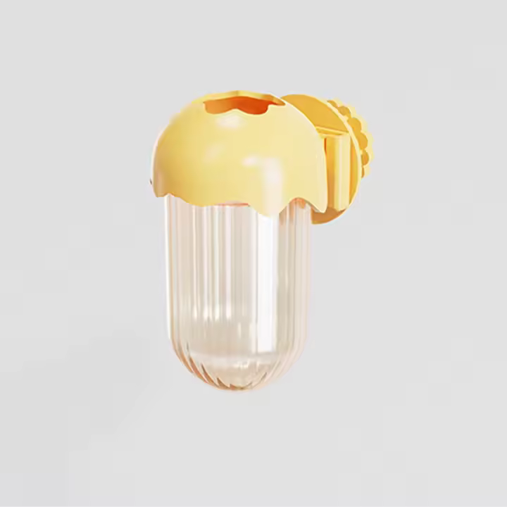 Botella hidropónica transparente con forma de flor de loro, dispositivo de alimentación de loro ecológico reutilizable, tarro de arreglo floral sin BPA - 1