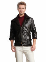 Chaqueta de cuero de manga larga para hombre, gran tamaño, informal, a la moda - details 2