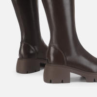 Nuevas Botas Altas De Punta Redonda Con Suela Gruesa Y Tacón Grueso Para Mujer, Botas Vaqueras Occidentales Para Mujer. - details 15
