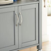 Carrito de Cocina con Ruedas Camarera con Tablero de Acero Inoxidable 60 x 92 x 44 cm ES (Gris) - details 8