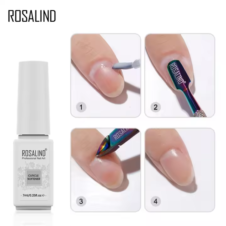 ROSALIND removedor de cutículas de uñas suaves, solución líquida de aceite para suavizar la piel muerta, removedor de cutículas, herramienta Exfoliante para uñas - 1