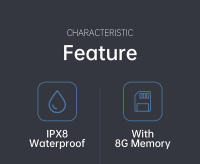 Auriculares inalámbricos de conducción ósea, audífonos con reproductor MP3, memoria integrada de 8G/32G, Bluetooth, impermeables IPX8, deportivos, para natación - details 2