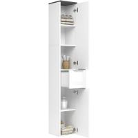 Armario de baño Otis, Blanco Alto Brillo/Antracita, 30 x 190 cm - details 5