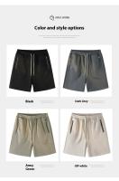2025 Nuevos pantalones cortos de moda Pantalones de cinco bolsillos de algodón de franela para hombres Pantalones sueltos transpirables para jóvenes Pantalones casuales de cinco bolsillos para estudiantes que corren Ropa de trabajo de sensación de hielo d - details 8