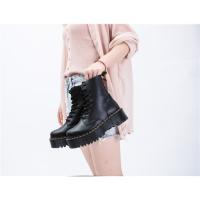 Suelas gruesas con forro polar Botas Dr. Martens, cremalleras laterales, botas cortas de mujer británica, suelas de pastel, botas de trabajo y zapatos de algodón - details 9