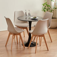 Mesa redonda blanca para cocina, comedor, sala de estar, muebles de estilo nórdico moderno, mesa pequeña para balcón, 70CM - details 4