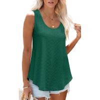 BUNO-2025 Novedad de verano, camisas para mujer, cuello redondo, sin mangas, Color sólido, camisetas sin mangas informales holgadas, blusas blancas para fiesta en la playa, camisas para mujer - details 10
