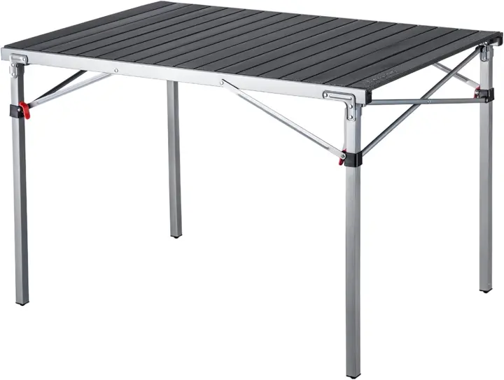 Mesa plegable enrollable de camping de aluminio portátil con bolsa de transporte - Mesa de picnic con soporte de hasta 80 kg - 1