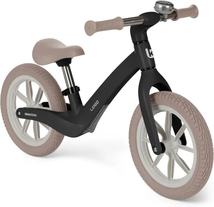 Bicicleta Sin Pedales LANSER, Bici Niño 2 Años, Bicicleta Equilibrio, Desde 2 hasta 6 años, Ultraligera, Sillín Ajustable, Beige - 1