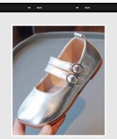 Zapatos de cuero para niños, calzado informal de Color sólido dorado y plateado, a la moda, para primavera y otoño - details 11