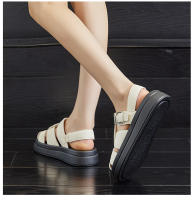Sandalias de cabeza de bolsa de moda nueva hebilla retro de fondo plano las mujeres usan sandalias romanas huecas cómodas - details 23