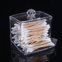Tarro de maquillaje de algodón, organizador de cosméticos de viaje, contenedor de almacenamiento de joyería acrílico transparente redondo - details 6