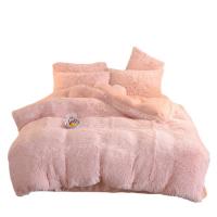 Conjunto de cuatro piezas de terciopelo de visón acolchado de felpa, conjunto de tres piezas de terciopelo de cristal - details 0