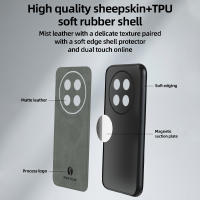 Funda para HONOR Magic7 Lite 5G rígida de gamuza sintética [compatible con MagSafe] Lens Protect Slim Back Casing - details 1