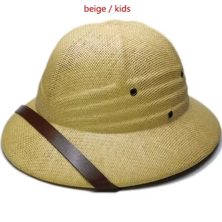 Gorra de Paja de Moda Gorra de Sol con estilo Británico para Niños y Niñas - 1