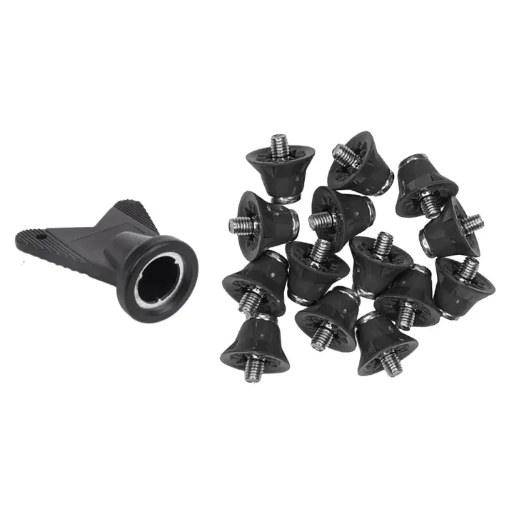 Tachuelas de fútbol de piezas, zapatos de 13mm con tornillo de M5, para entrenamiento de competición, color gris, 12 unidades - 1