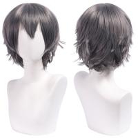 Pelucas sintéticas rectas cortas universales, extensión de cabello falso, peluca colorida para Cosplay, pelucas de fiesta de Anime rojas en capas, juego de rol - details 4