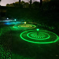 Luz de Jardín Solar RXUNS 4pc Luz de Sombras de Circulo Iluminación Solar al Aire Libre Impermeable - details 9