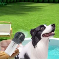 Cepillo de baño de silicona para perros, mango de agarre cómodo, dispensador de champú incorporado, cepillo de masaje para ducha de mascotas, cepillo de limpieza suave para perros - details 7