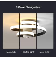 LEFAN-Luz LED de techo moderna para pasillo, luz de entrada Simple para balcón, Estilo espiral, 25CM - details 1
