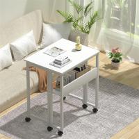 Escritorio Plegable Pequeño Estante de Almacenamiento con Ruedas Montaje Fácil - details 7