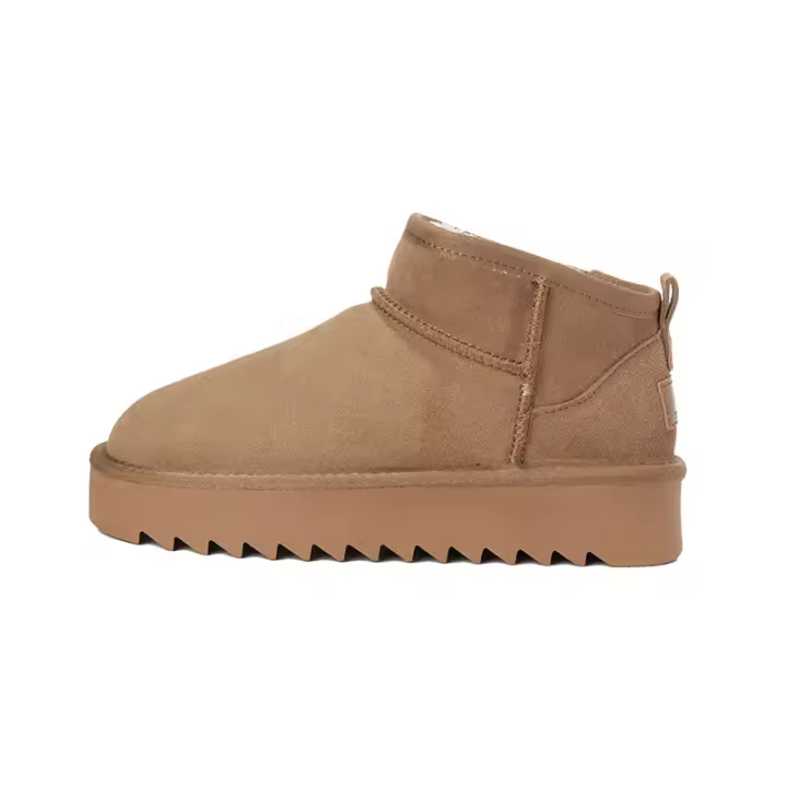 Nuevo invierno de lana y cuero, zapatos de algodón con aumento integrado, botas de cuero genuino, botas de nieve cálidas y esponjosas - 1