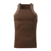 Chaleco Racerback ajustado sin mangas para hombre, Top blanco y negro, primavera y verano - details 9