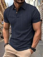 Polo casual de hombre con cuello henry y manga corta para el verano 2025. - details 4