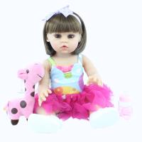 BZDOLL muñeca Reborn realista, juguete con cuerpo de silicona suave completo, vestido encantador, regalo de cumpleaños para niña, 48 CM y 55 CM - details 0